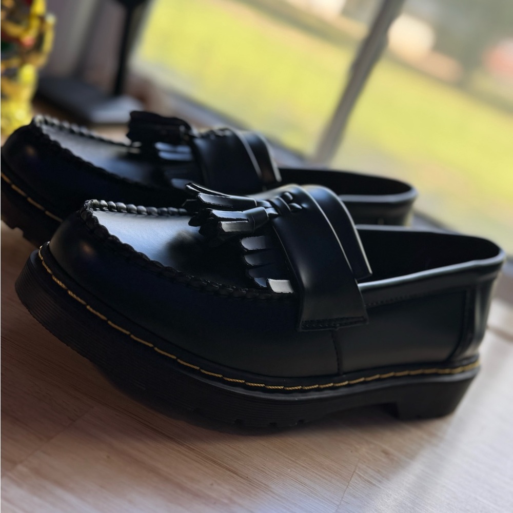Dr. Martens Black Loafers with Tassels